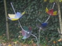 18, glasbloemen groot