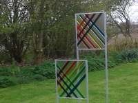 04, Regenboog, glazen tuinbeelden