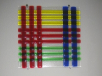 10, glaskunst, tweeluik glas, wandobject glas, recht