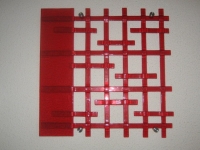 80, glaskunst, wandobject glas, simply red