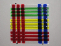 13, glaskunst, tweeluik glas, glazen wandobject, recht