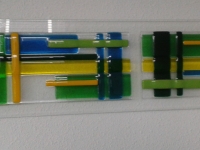 08, glaskunst, groen, blauw wandobject